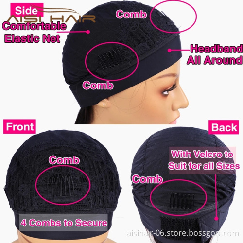 Natural Curly Black Wigs Human Hair Wig Headband Women Glueless Brzilian Raw None Lace High Quality Wholesale Price Humen Hair